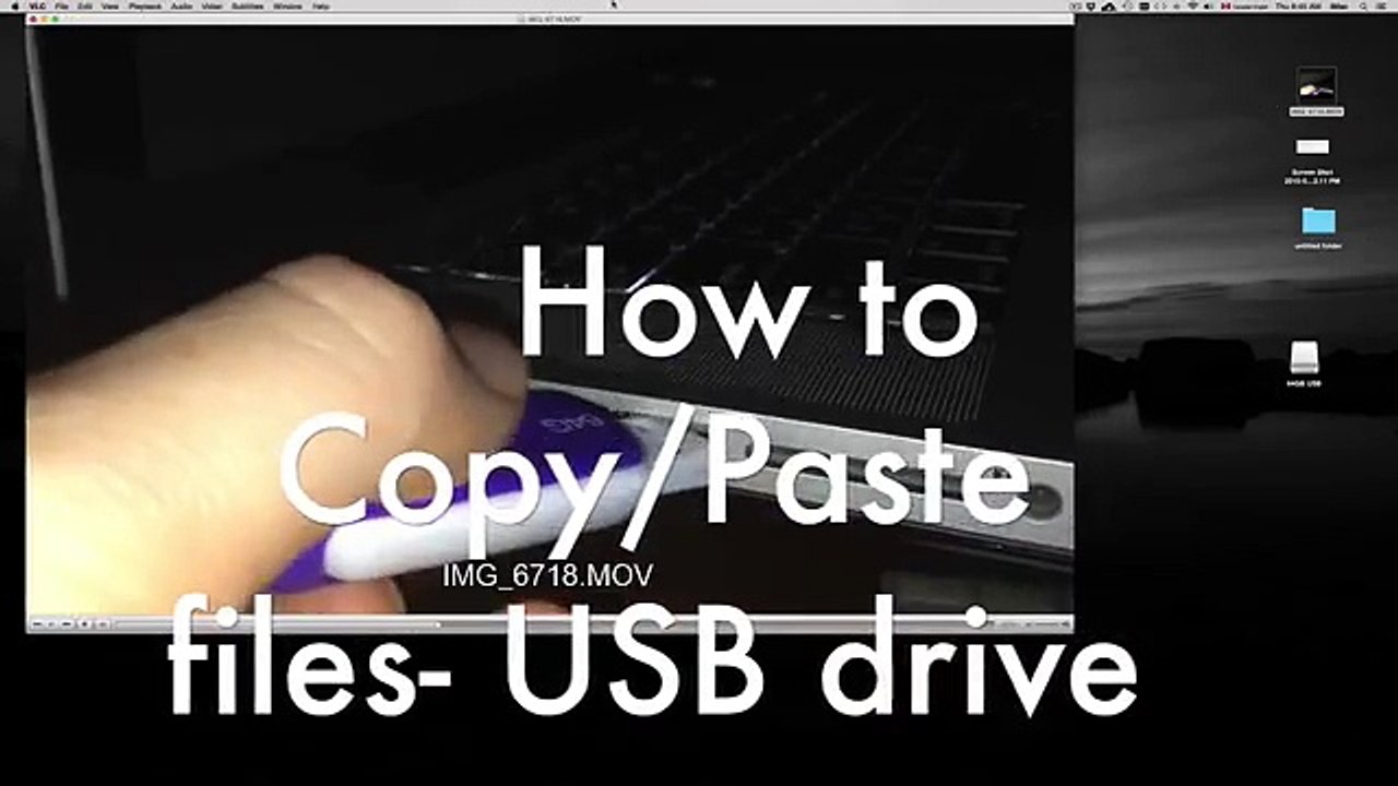 How to Copy/Paste files documents to USB flash drive usb stick - video ...