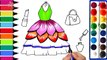 Pretty Dress Coloring Page | Nail Paint, Lipstick, HandBag | Learn Colors For Girls and Kids
