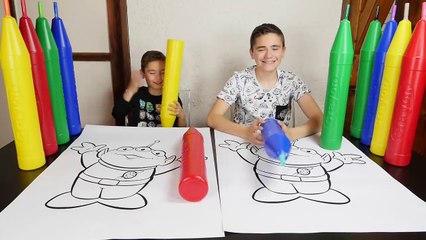 GIANT 3 MARKER CHALLENGE !!! - Avec des Feutres Géants X.X.L