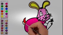 Draw and color videos for kids  Animal Coloring Bunny Rabbit . How to Draw for Children Coloring Vi | Educational child channel