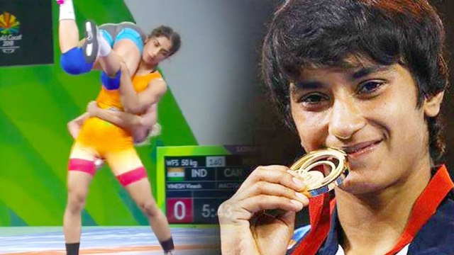 Commonwealth Games 2018: Vinesh Phogat wins gold in Women's Freestyle 50 kg Nordic event | वनइंडिया