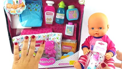Pañalera del bebé NENUCO - Bolso cambiador para paseo + Chupete nuevo