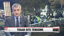 Military delays transporting construction materials to THAAD site