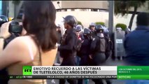 Masacre de Tlatelolco: Protestas en México para conmemorar el 46.º aniversario de la matanza de 1968