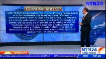 SIP pidió a los asistentes a la Cumbre de las Américas “trabajar juntos” por Cuba y Venezuela