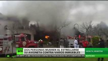Argentina: Dos personas mueren al estrellarse su avioneta contra varios inmuebles