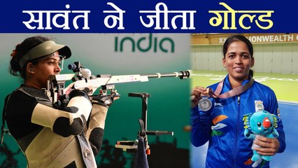 Commonwealth Games 2018 : Tejaswini Sawant Bags Gold, Anjum Moudgil Wins Silver | वनइंडिया हिंदी