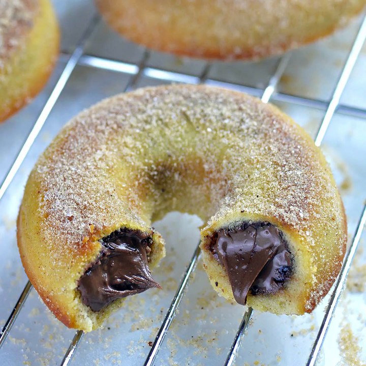 Nutella Filled Baked Donuts Recipe | OMG Chocolate Desserts