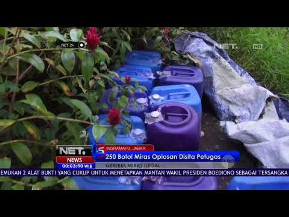 Gerebek Miras Ilegal, 250 Botol Miras Oplosan Disita Petugas NET24