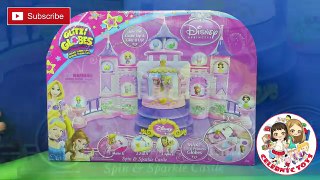 Glitzi Globes Spin n Sparkle Castle Playset Disney Princess Belle Ariel Sleeping Beauty