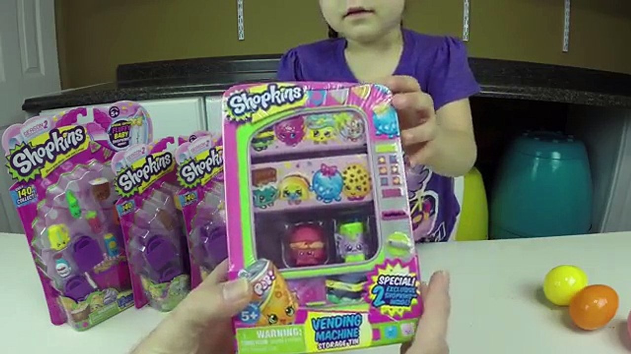 Shopkins Surprise Eggs Opening | Fluffy Baby Toys Special Edition & Vending Machine Unboxing