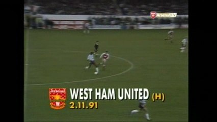 Arsenal - West Ham United 02-11-1991 Division One
