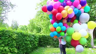 Mit Helium Ballons FLIEGEN ? :O das EXTREM EXPERIMENT | BibisBeautyPalace