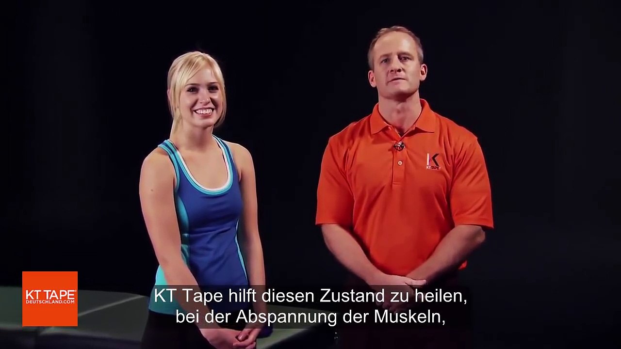 KT Tape Wadenschmerzen Schmerzen in der Wade selbst tapen auf Deutsch