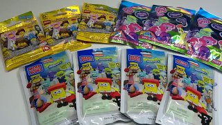 Opening Blind Bags: LEGO minifigs, Spongebob MEGA BLOKS, My Little Pony FiM Glitter