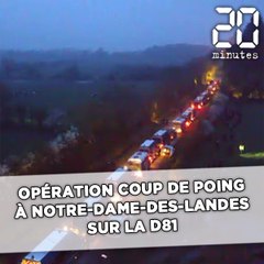 Opération coup de poing sur la D81, à Notre-Dame-des-Landes