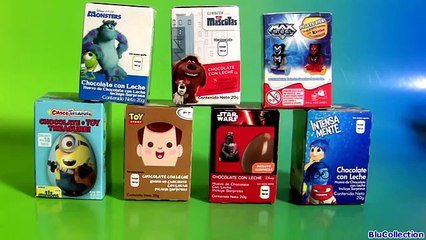Huevos Sorpresa Kinder Secret Life of Pets Toy Story Minions Disney Inside-Out Star Wars