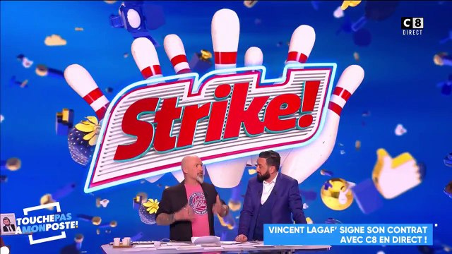 Ému, Vincent Lagaf signe son contrat avec C8 en direct dans TPMP - Regardez