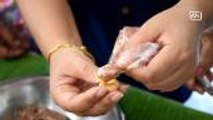 Durian flower turned into savoury dish