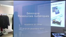 Séminaire Ressources Numériques 2017/2018 dans l'académie de Corse