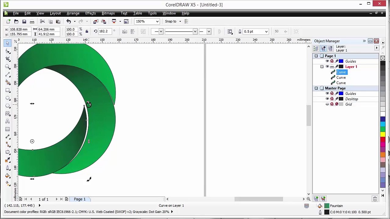 How to make awesome Logo in CoralDraw (Circle, Round logo design) 2018