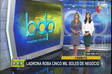 Chimbote: mujer se apoderá de 5 mil soles de un negocio