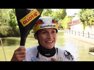 Ricarda Funk K1 winner #ICFslalom 2017 Canoe World Cup Final La Seu