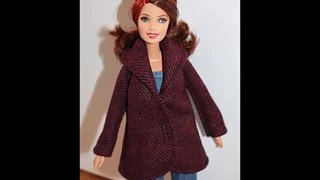 Одежда для кукол. Как сшить пальто для Барби. How make winter coat for Barbie Doll