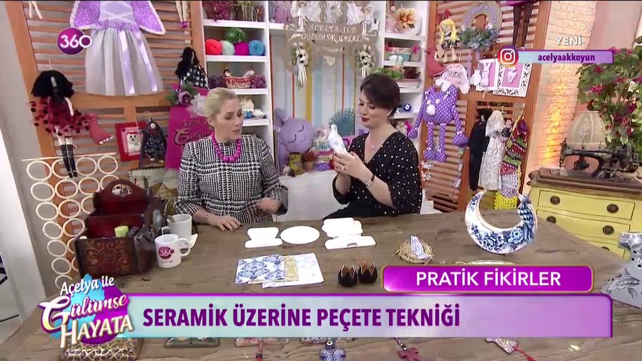 Seramik üzerine peçete tekniği