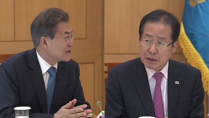 문 대통령·洪 전격 회동..."정상회담 반대 말라" vs. "북핵 일괄 폐기해야" / YTN