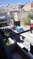 بالفيديو : اثناء انفجار عبوة ناسفة  صباح اليوم كانت  ملصوقة بسيارة في حي برزة والتي ادت الى استشهاد شخص واصابة 6 آخرين .
