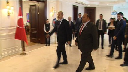 İçişleri Bakanı Soylu, KKTC Bayındırlık ve Ulaştırma Bakanı Atakan ile görüştü