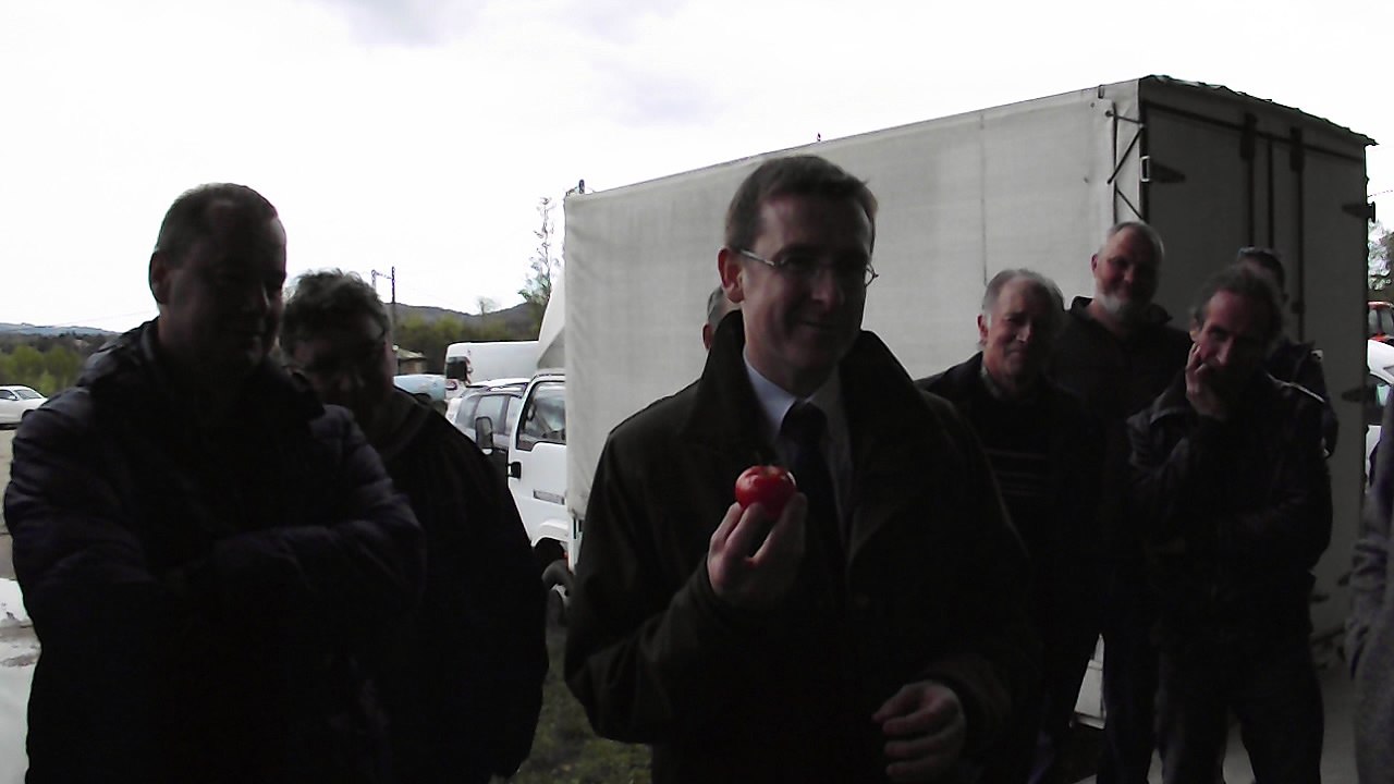 Le préfet de l'Ardèche rencontre des agriculteurs (vendredi 13 avril 2018)
