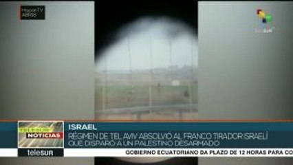 Israel absuelve a francotirador que disparó a palestino desarmado