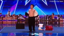Mr Uekusa strips naked to perform bizarre table cloth tricks on BGT
