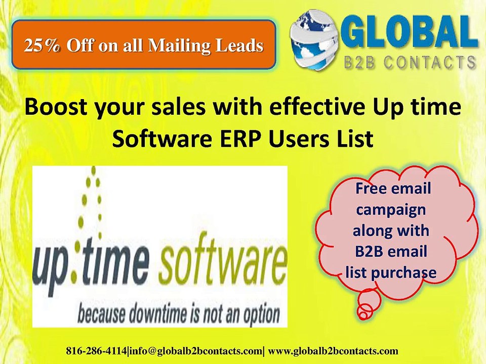 Boost your sales with effective Up time Software ERP Users List