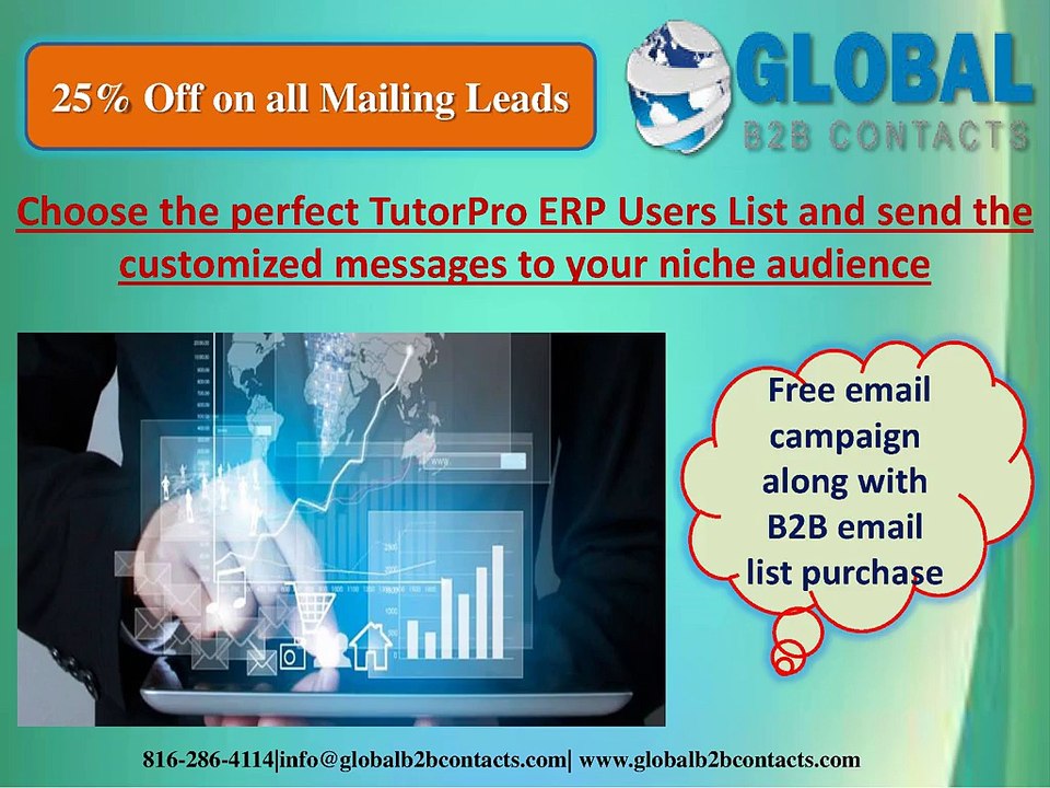 Choose the perfect TutorPro ERP Users List and send the customized messages to your niche audience