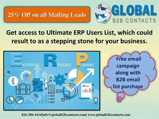 Get access to Ultimate ERP Users List, which could result to as a stepping stone for your business.