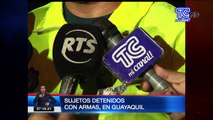 Sujetos detenidos con armas en Guayaquil