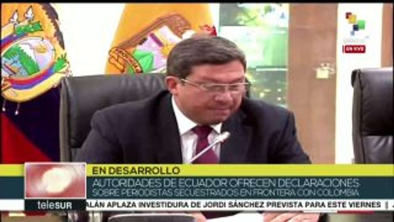 Ecuador: Gob. continúa investigaciones sobre periodistas secuestrados