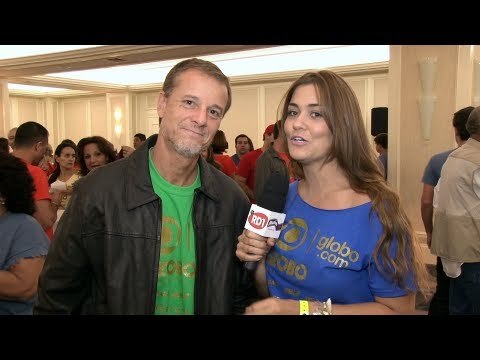 Marcelo Novaes de férias em Miami - Festa de Fim de Ano da Globo Internacional - entrevista