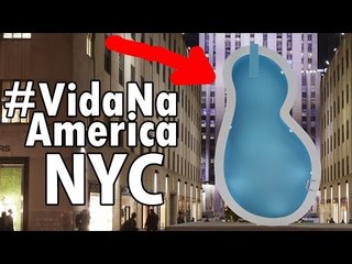 Que porr* de ARTE é essa? PISCINA de pé no ROCKEFELLER CENTER ñ é ORELHA! | #VidaNaAmericaNYC Ep10