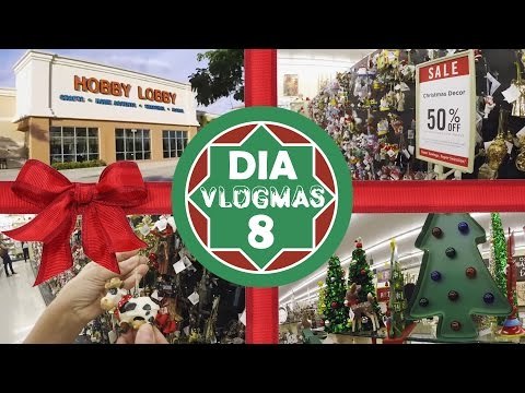 VlogMas Dia8: IDÉIAS de DECORAÇÃO de NATAL c/ 50% de DESCONTO (Hobby Lobby) + LAVANDO ROUPA | 2016