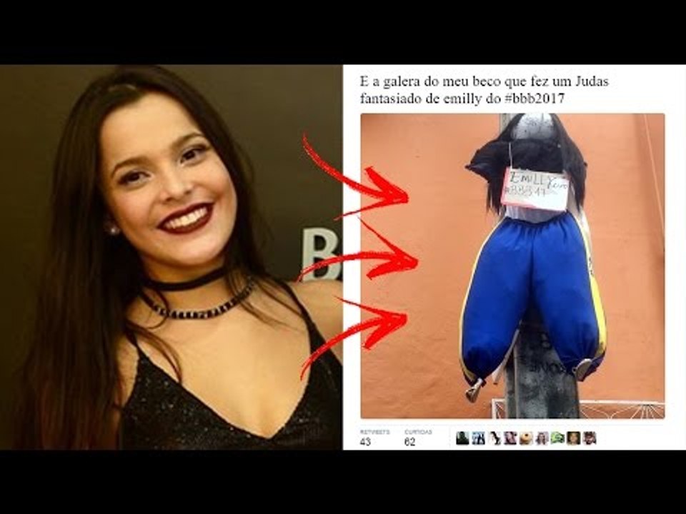 EMILLY, do BBB17, vira BONECO JUDAS no SÁBADO de ALELUIA
