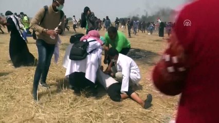 Gazze sınırındaki gösteriler (3) - HAN YUNUS