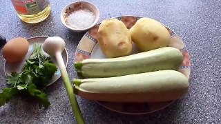Кабачково - картофельные оладьи Видео рецепт