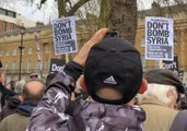 Protesters Chant Against Possible Airstrikes in Syria Outside Downing Street