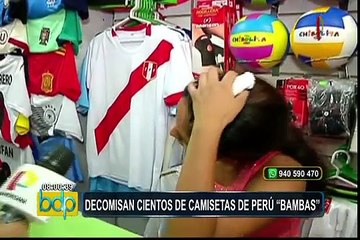 Gamarra: decomisan cientos de camisetas ‘bamba’ de la selección