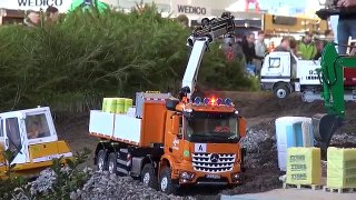 Amazing RC Construction-Site at RC FAIR Friedrichshafen_2016! RC Truck´s MAN! MB! Scania!