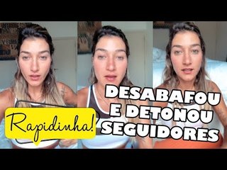 "LEVEI UM GOLPE!" GABRIELA PUGLIESI SE IRRITA AO SER ACUSADA DE “JOGADA DE MARKETING” E REBATE